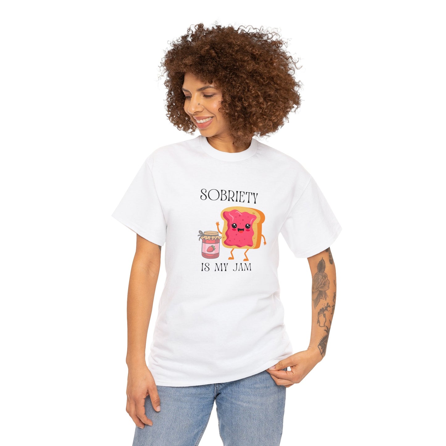 Sobriety Is My Jam - Unisex Heavy Cotton Tee