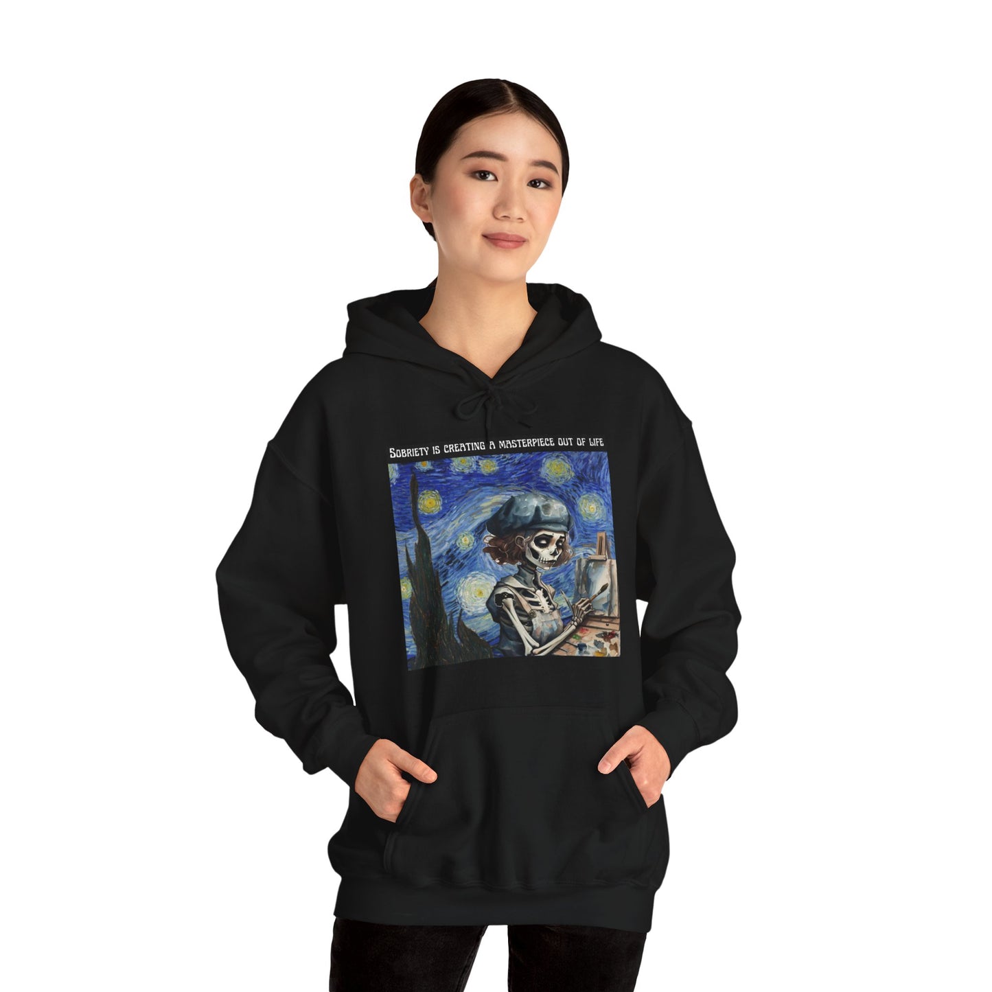 Sobriety Is Creating A Masterpiece Out Of Life - Unisex Heavy Blend™ Hooded Sweatshirt