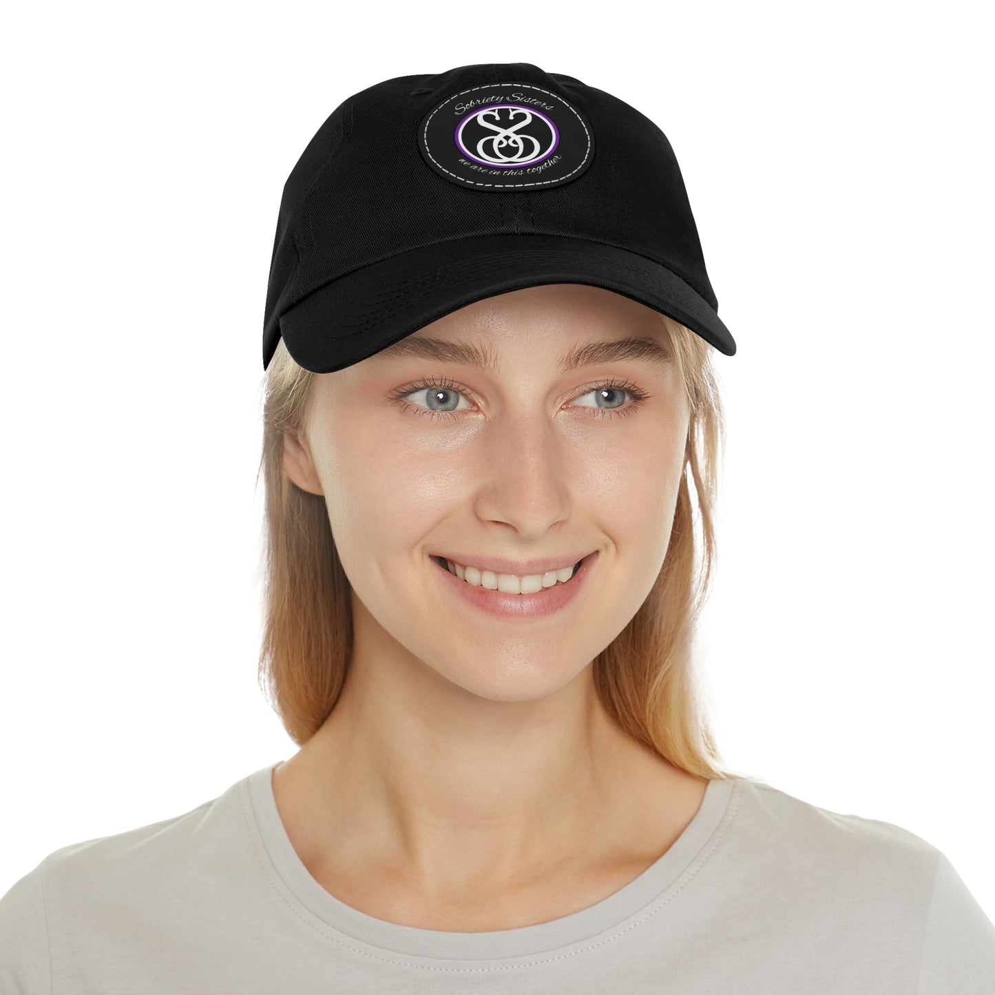 Sobriety Sisters Logo - Hat, Round Leather Patch