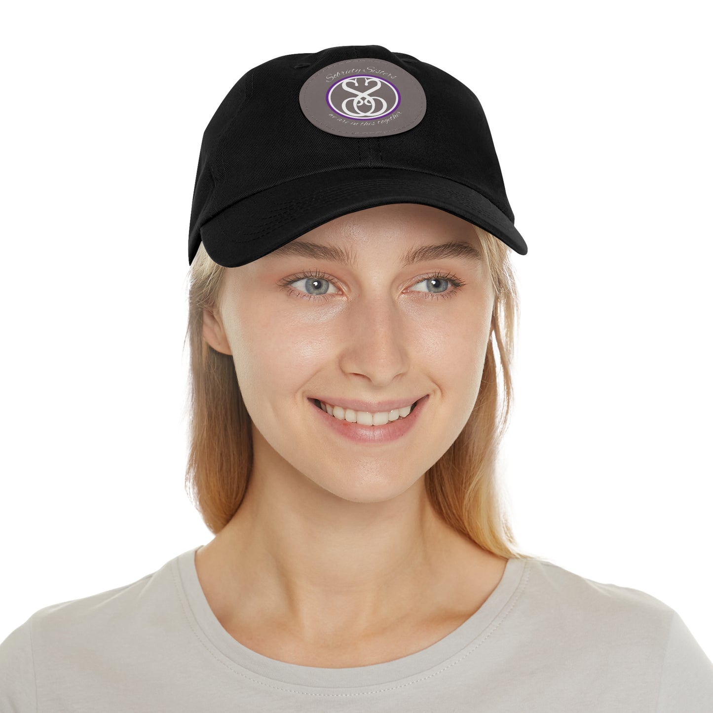 Sobriety Sisters Logo - Hat, Round Leather Patch