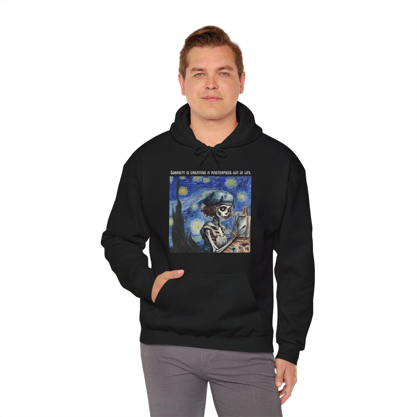 Sobriety Is Creating A Masterpiece Out Of Life - Unisex Heavy Blend™ Hooded Sweatshirt