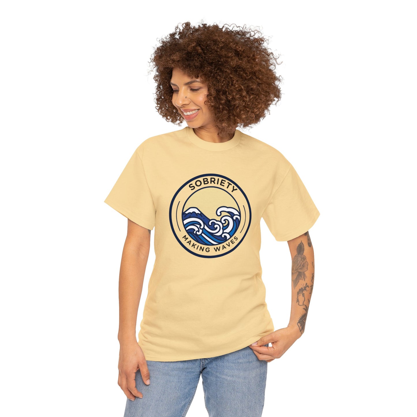 Sobriety Making Waves - Unisex Heavy Cotton Tee