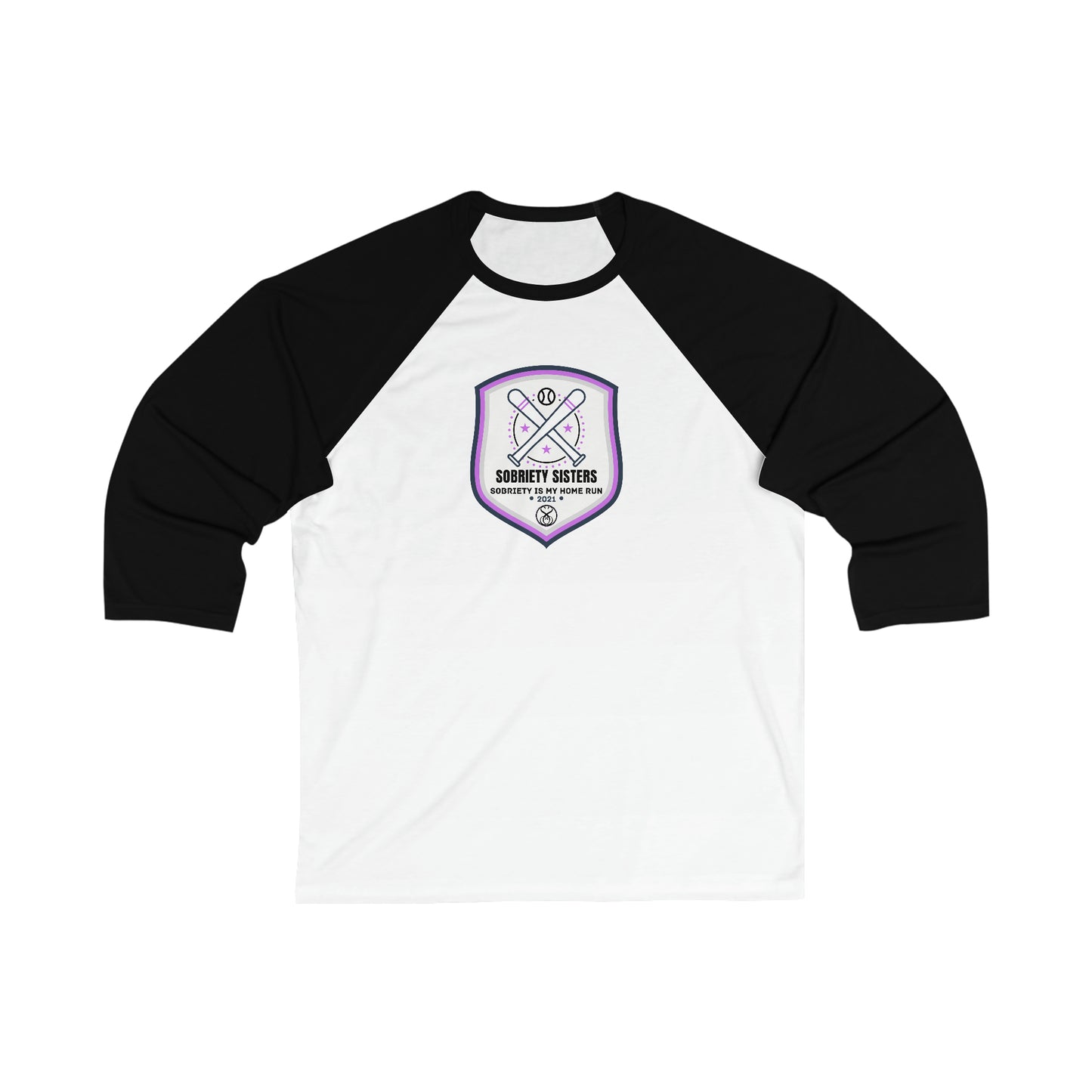 Sobriety Sisters Baseball Style - Unisex 3\4 Sleeve Baseball Tee