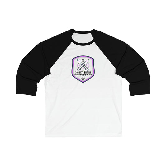 Sobriety Sisters Baseball Style - Unisex 3\4 Sleeve Baseball Tee