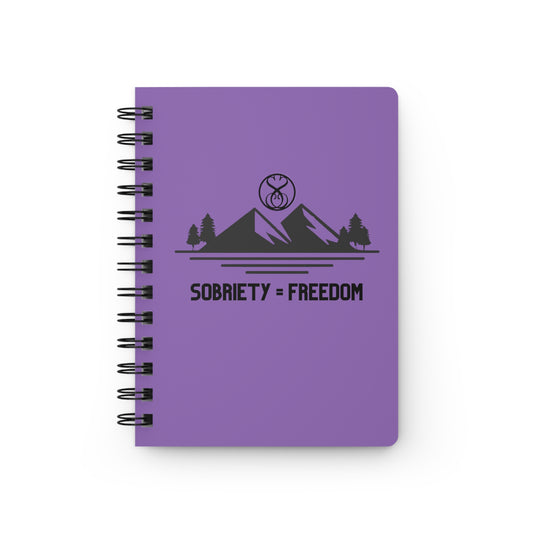 Sobriety=Freedom, Serenity Prayer - Spiral Bound Journal