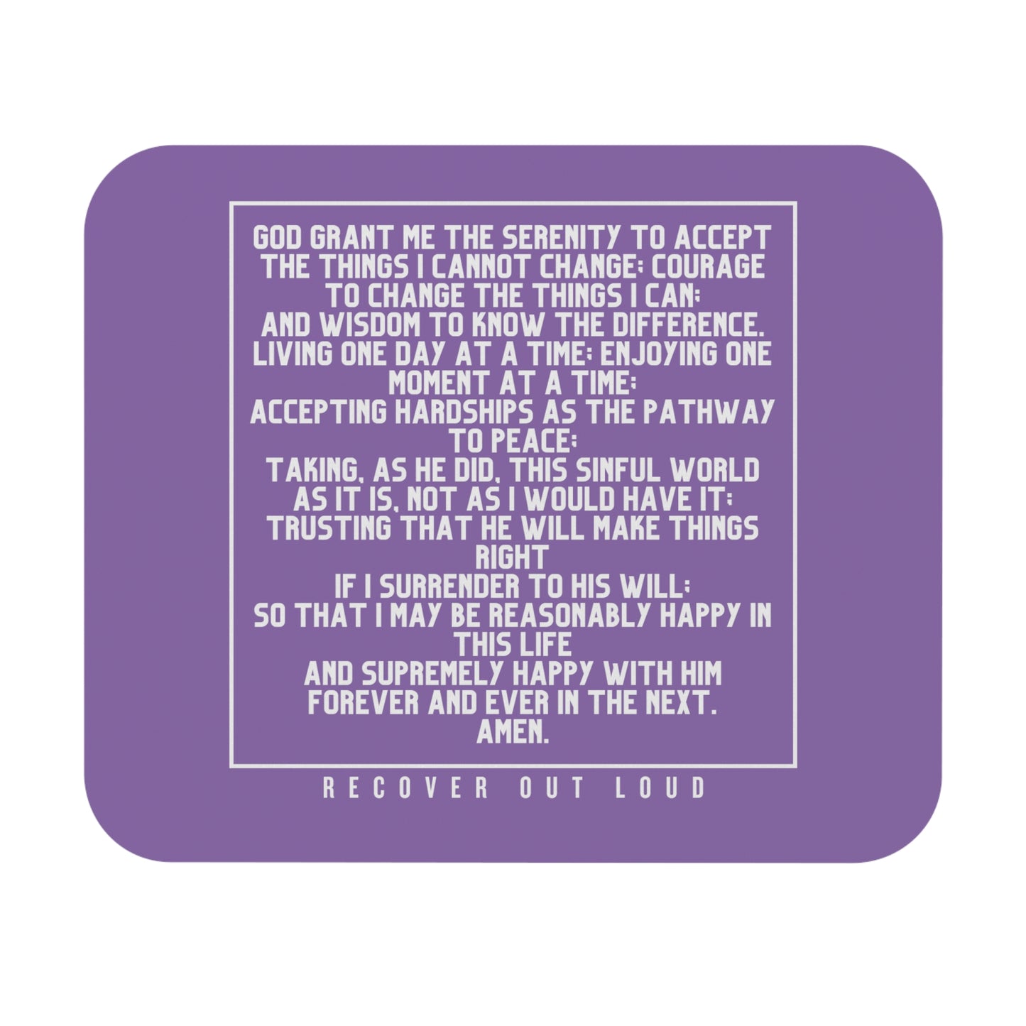 Serenity Prayer - Mouse Pad (Rectangle)