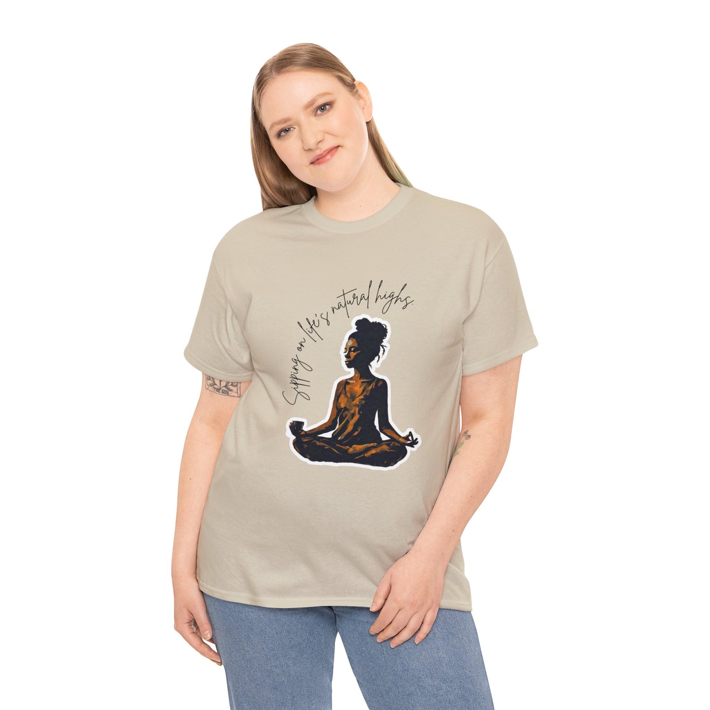 Sipping On Life's Natural Highs - Unisex Heavy Cotton Tee