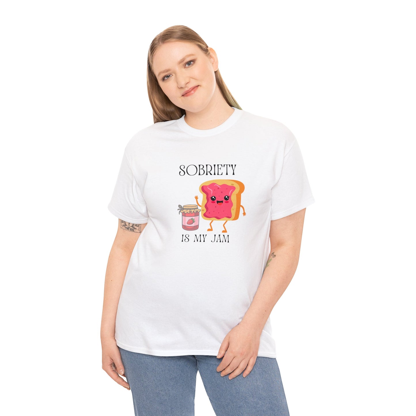 Sobriety Is My Jam - Unisex Heavy Cotton Tee